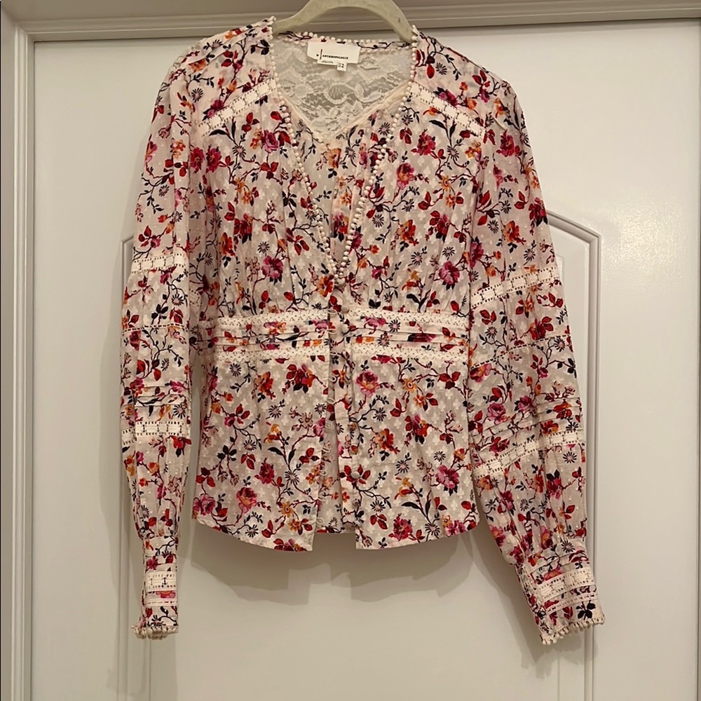 ANTHRO Floral Lace Women's Top